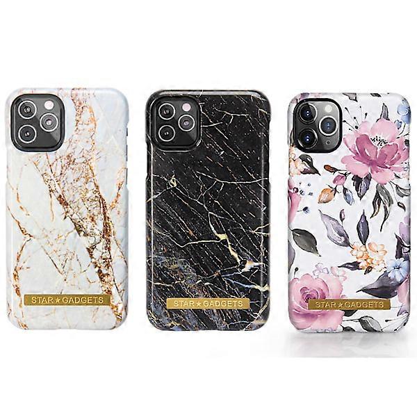 Compatible with iPhone 11 Pro - Case / Protection / Flowers / Marble White