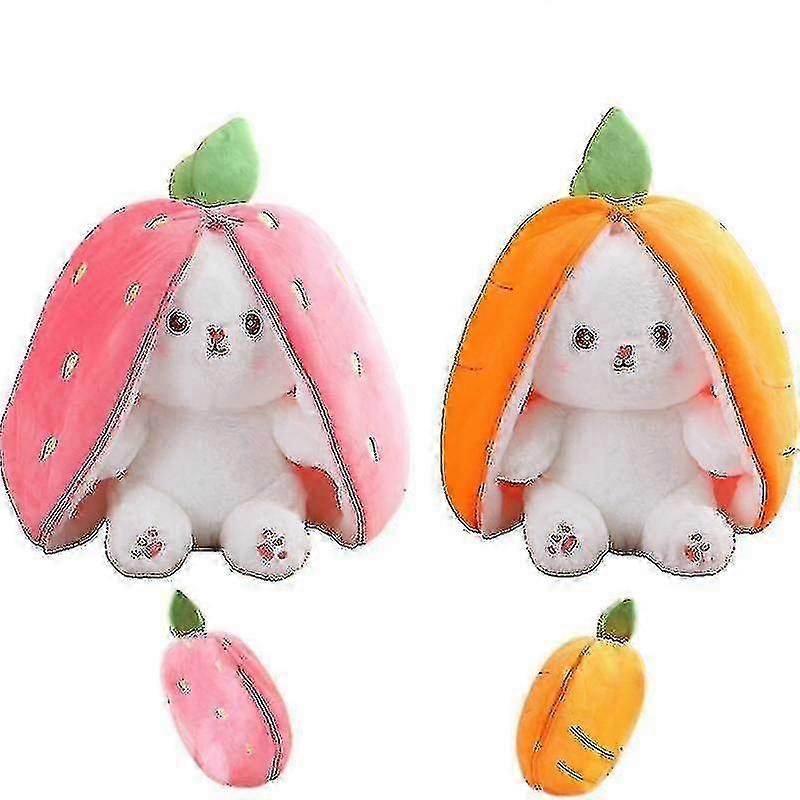 Drăguț Iepure Transforma fructe de pluș jucărie de Paște iepuras umplute de animale pentru kid cadou