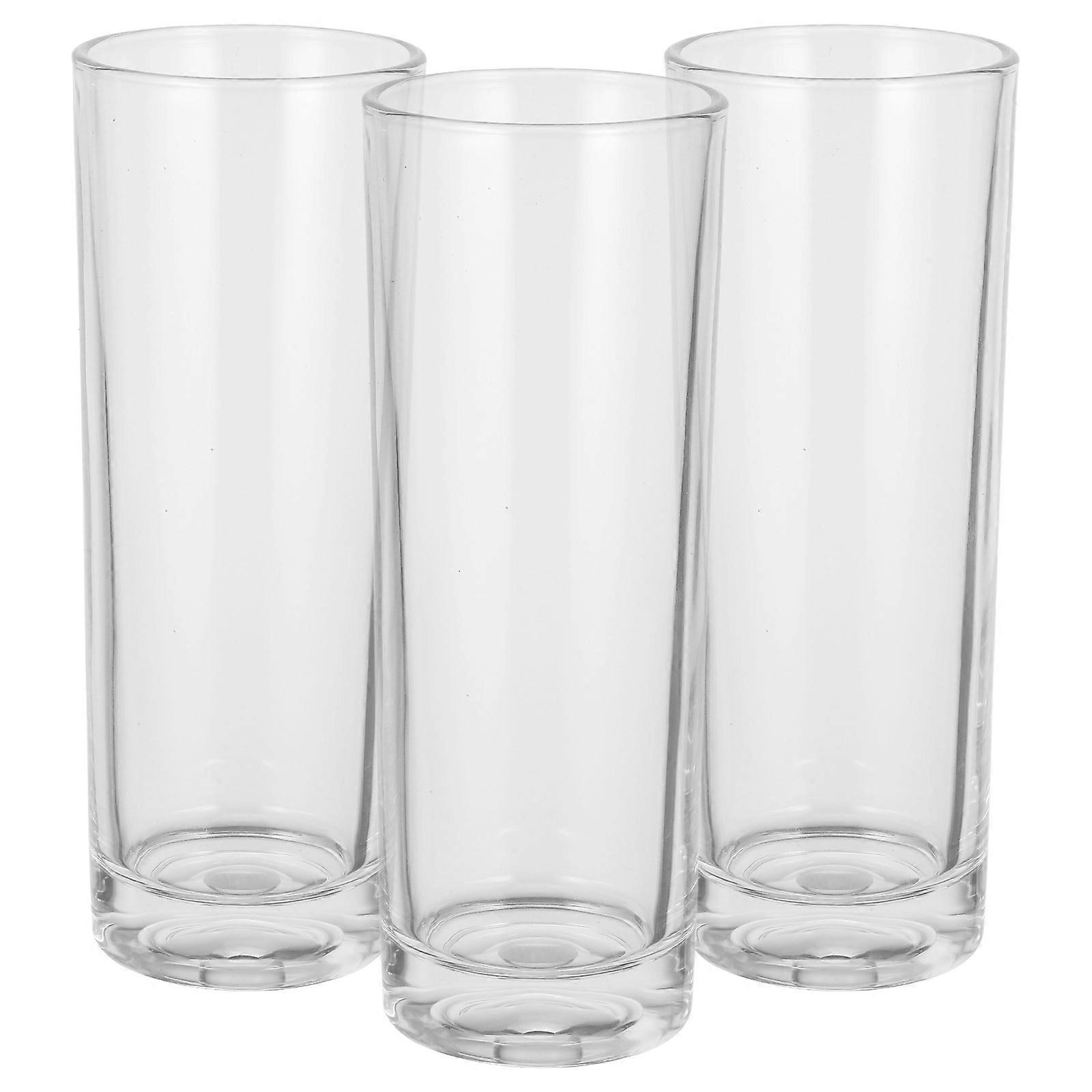 Getränkebecher, Milchbecher, transparentes Glas, 3er-Set