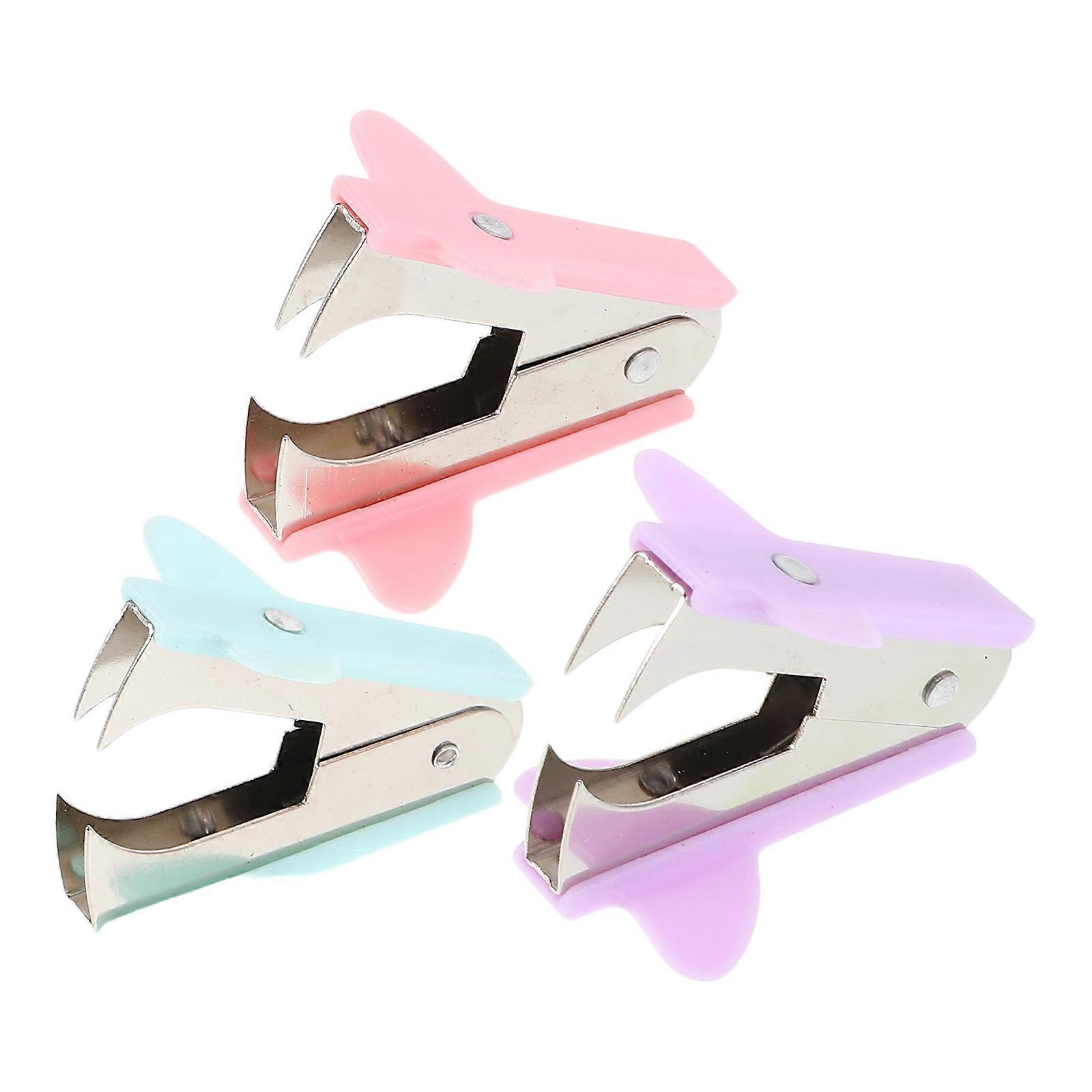 Staple Remover Plastic Metal Staple Puller Tool 3Pcs for Office