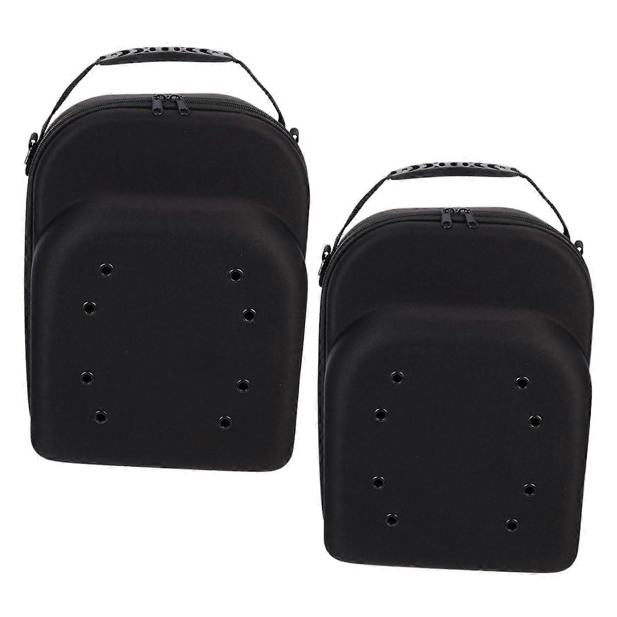2 Pack Baseball Cap Carrier EVA Hat Storage Case Shockproof Travel Organizer Large & Small