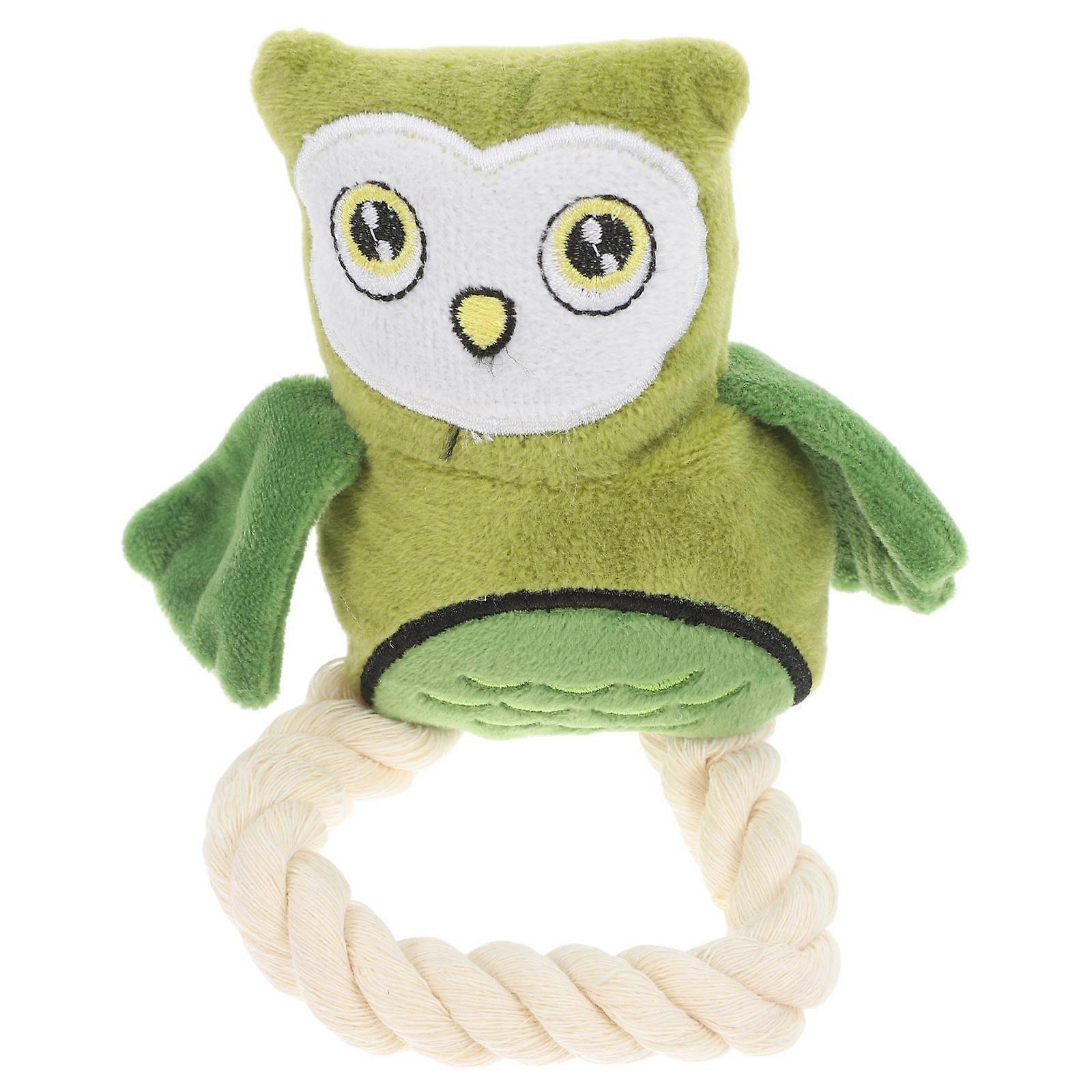 Interactive Rope Owl Toy Cat Plush Dog Toy for Chewing