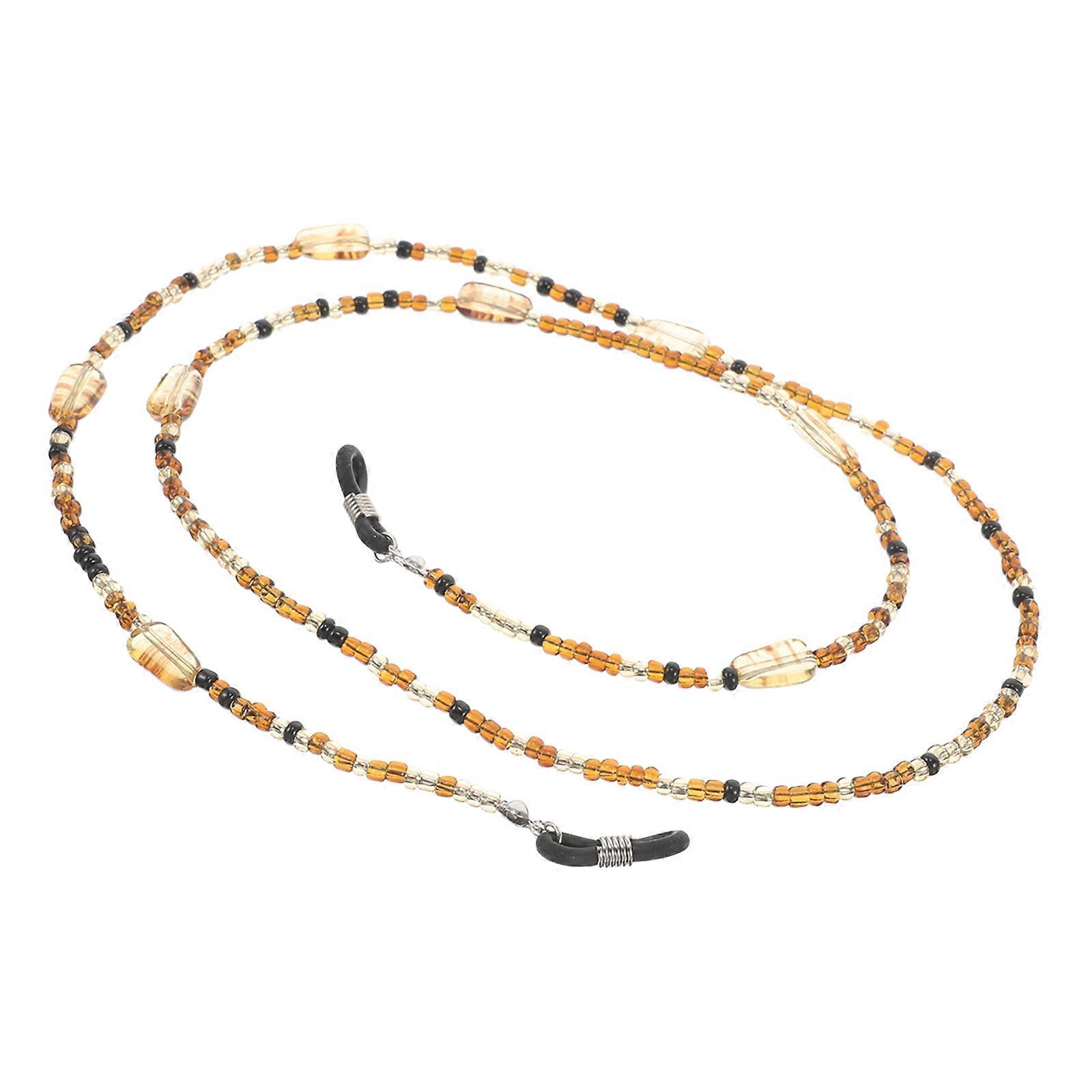 Handmade Retro Beads Chain Eyeglass Holder Strap for Outdoor Use