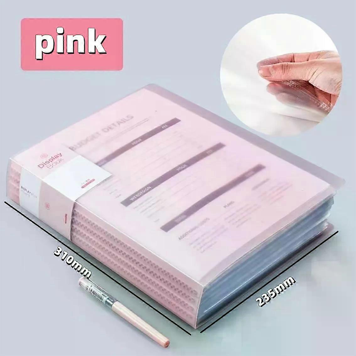 A4 60 page data book insert folder transparent inner page data storage book