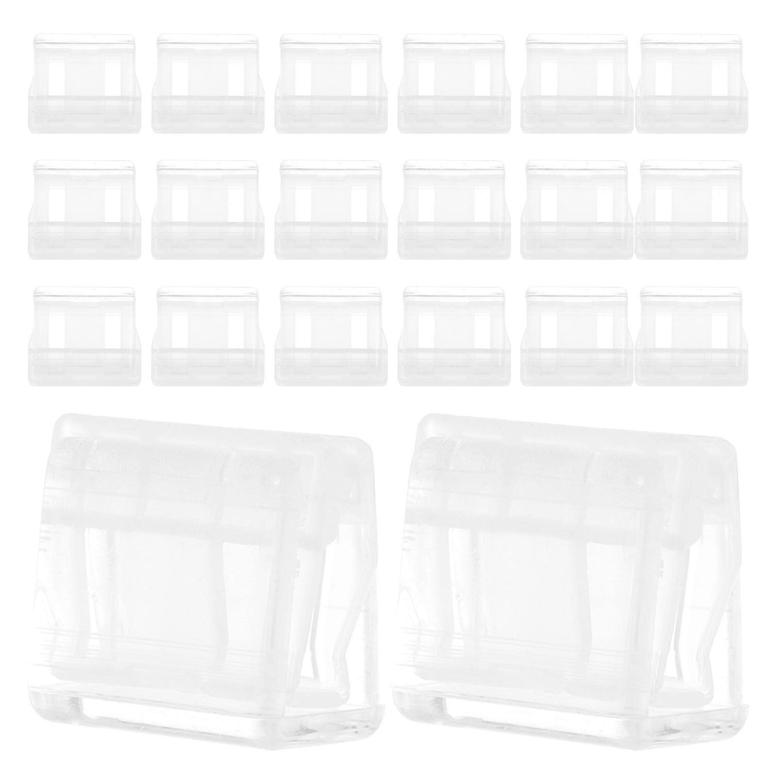 Transparent Plastic Paper Clips for Home Use Small Size 20pcs per Pack Document Organizer