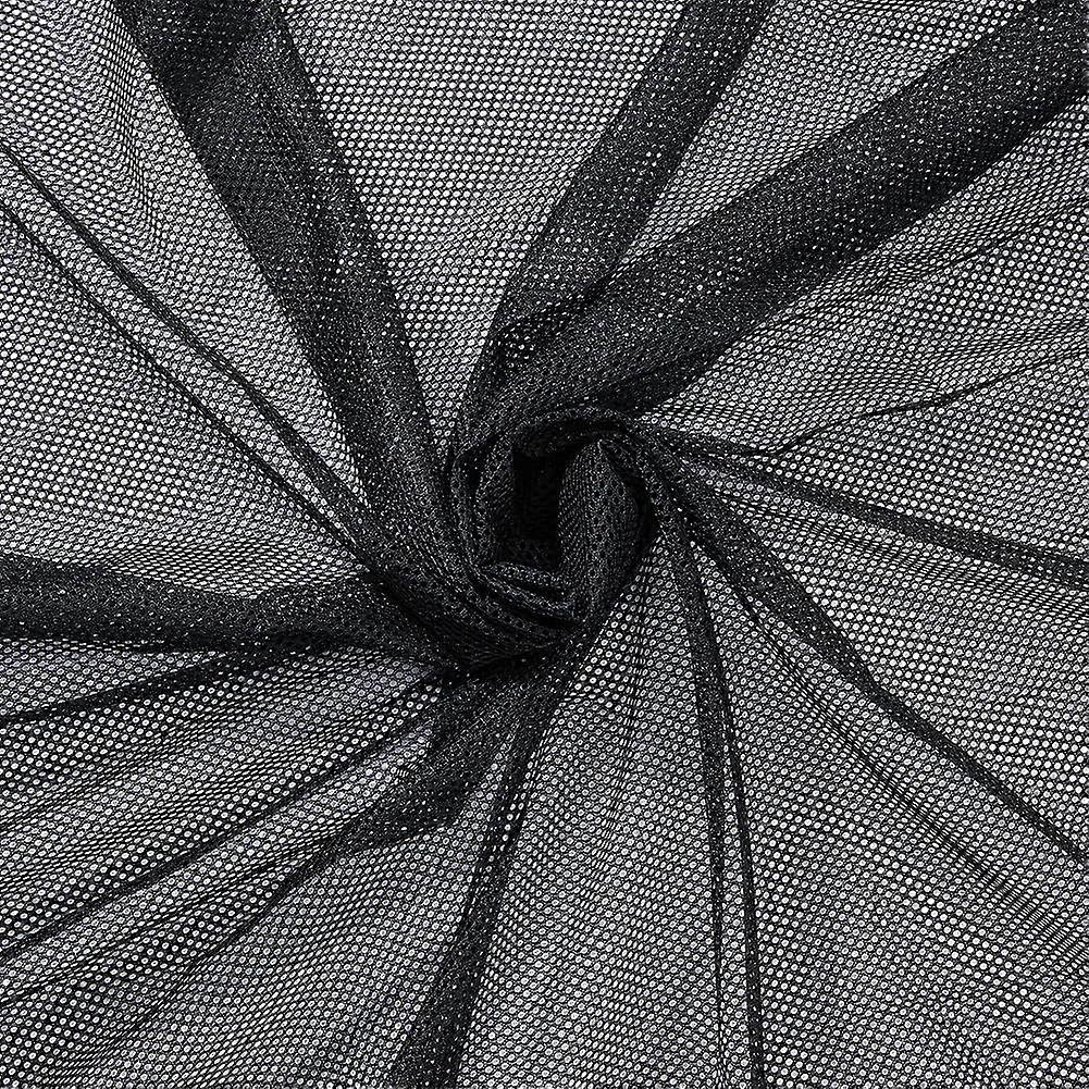 2.5 Yards Black Mesh Fabric 68 Inch Wide Netting Fabric Polyester Small Hole Fabrics Stretch Net Fabrics for Shopping Bag Backpack Pocket Straps Cloth