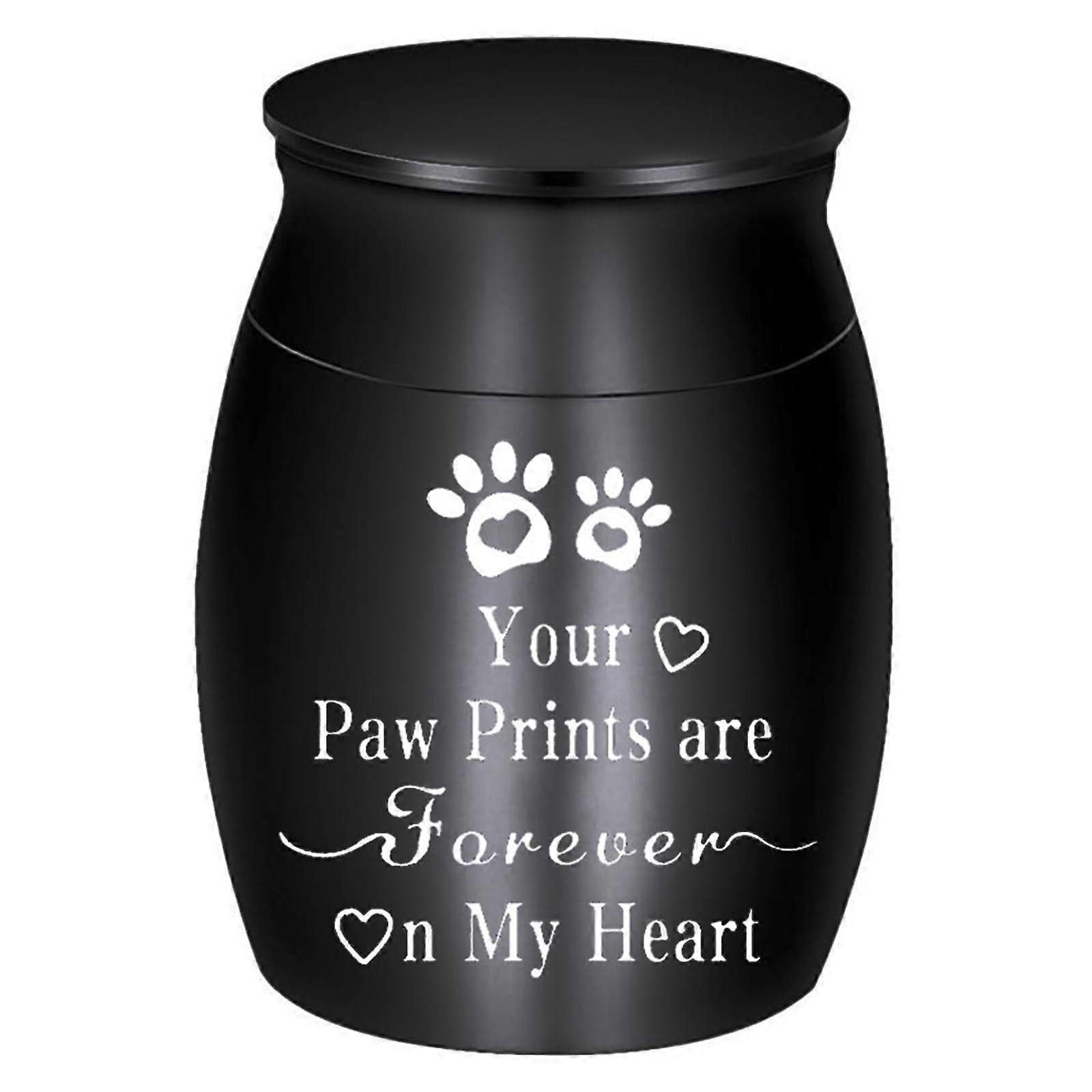 Pet Cremation Urn with Secure Screw Lid, Small Keepsake Urn for Dog or Cat Ashes