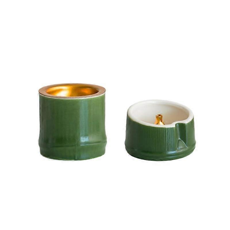 Incense Holder Minimalist Ceramic Burner for Sticks and Cones Yoga Meditation Bamboo Set of 2