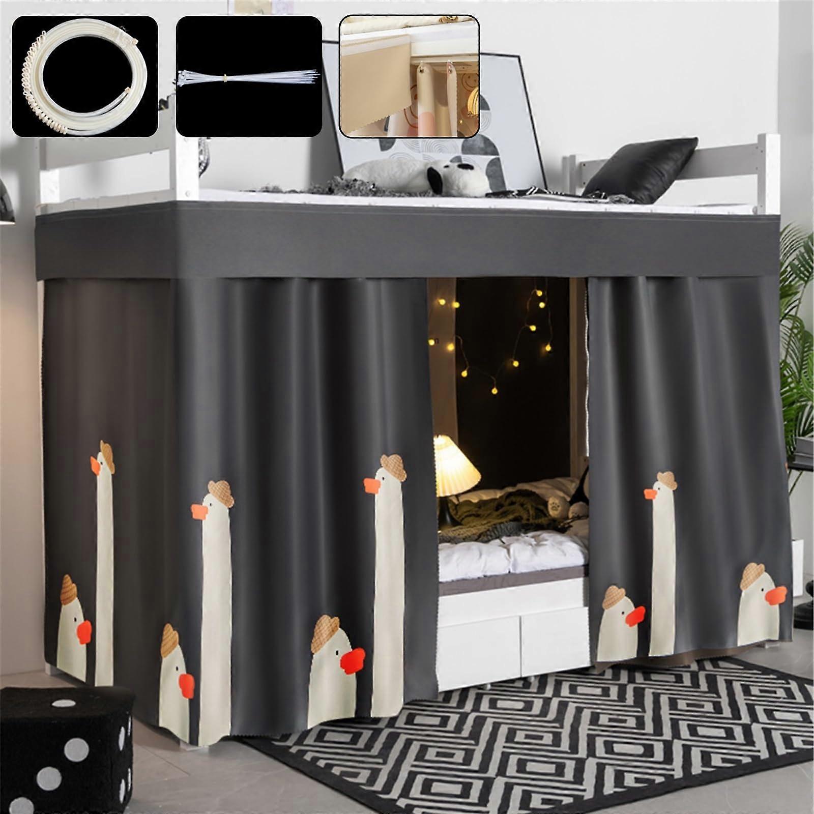 Bunk Bed Privacy Curtain Light Blocking Breathable Fabric for College Dorm  Bunk 1.2M Duck
