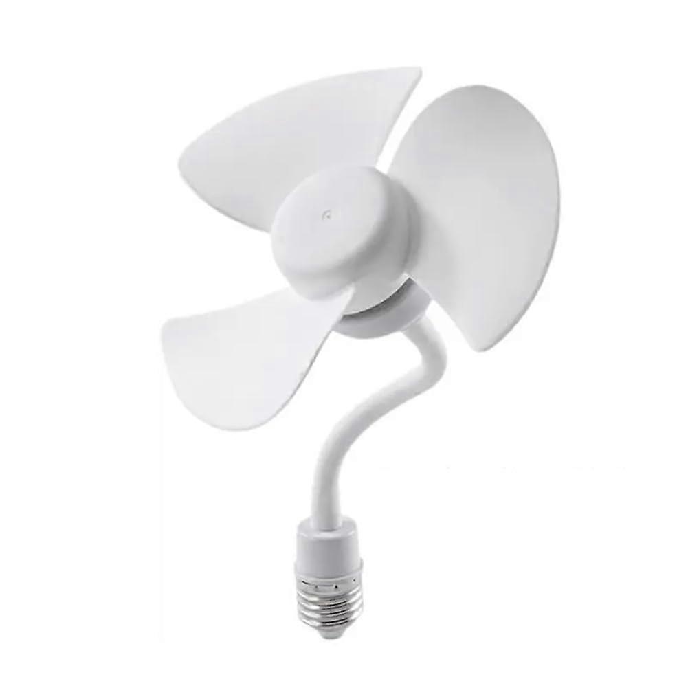 Socket Fan with E27 ScrewIn Design, 360° Adjustable Low Noise Ceiling Fan for Bedroom or Kitchen