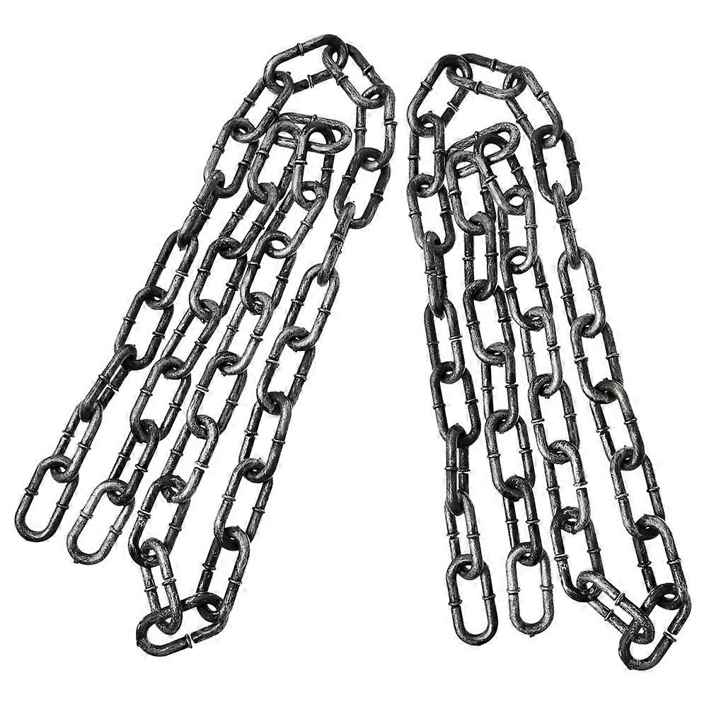 Plastic Prison Chain Halloween Prop Chains for Halloween Party 2Pcs