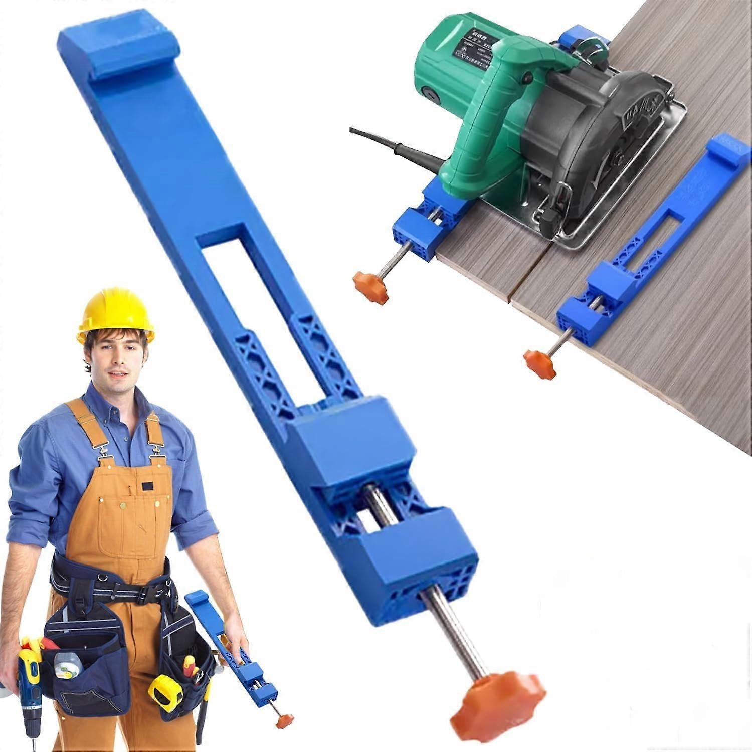 Woodworking Cutting Guide with Adjustable Cutter Holder, Precision Circular Saw Clamp for Milling