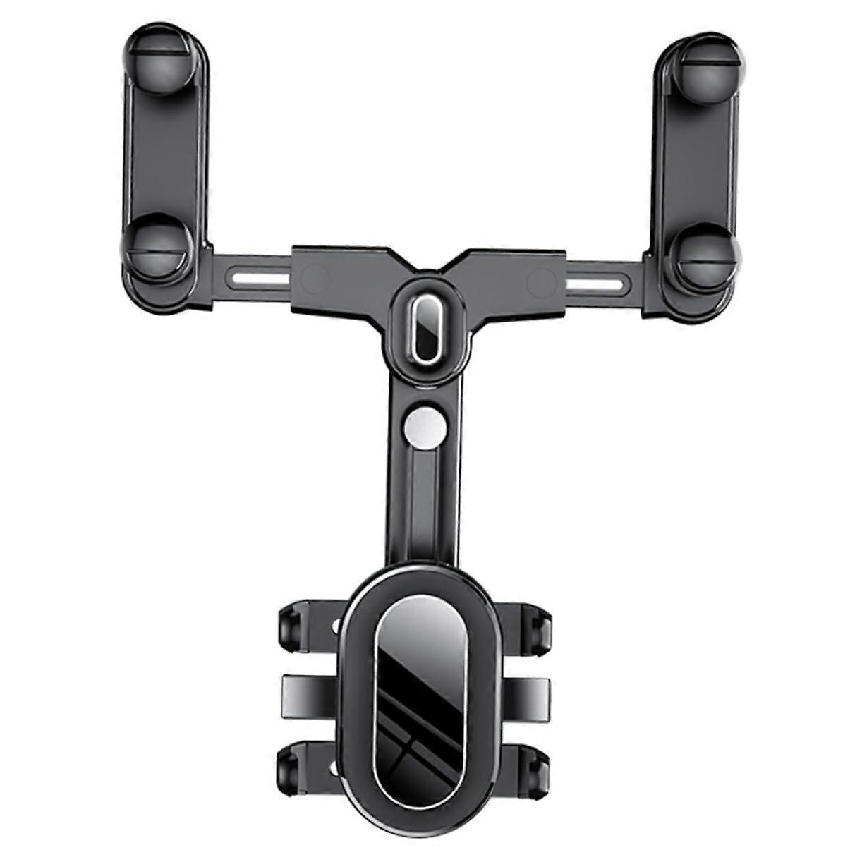 Car Phone Holder 360° Rotatable Rearview Mirror Mount Adjustable OneHand Operation Stable