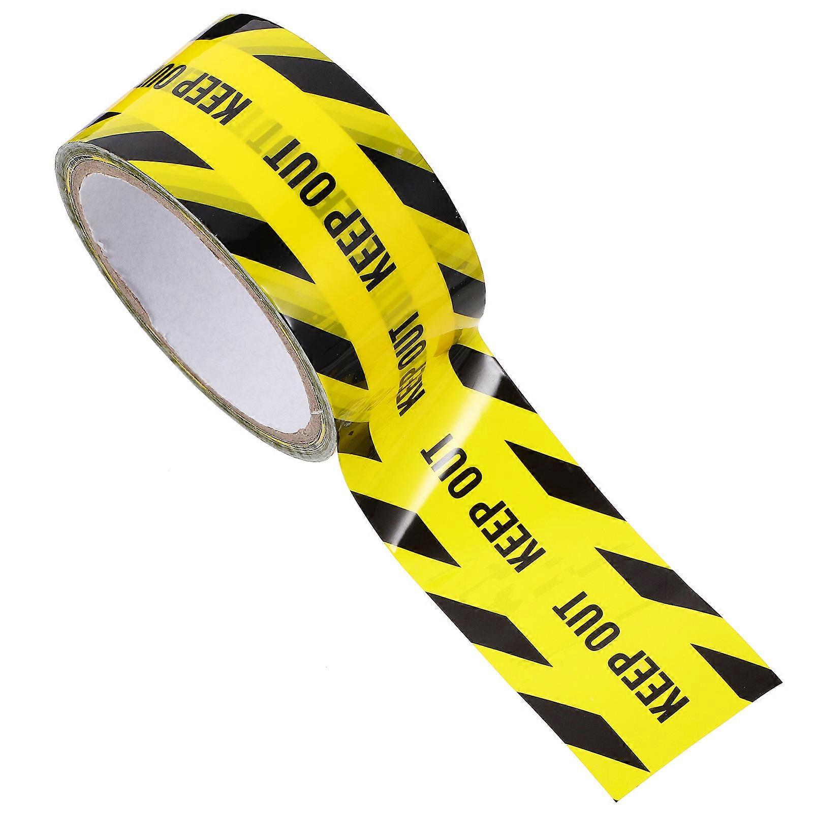 Black Safety Tape Warning Function with 1 Roll for Floors and Walls