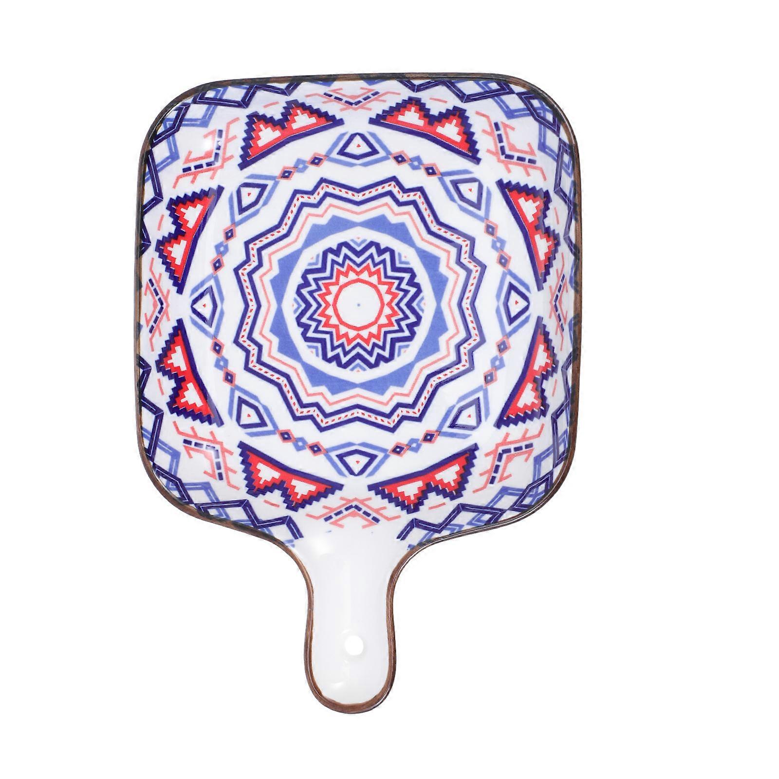 Blue Ceramic Baking for Food Storage Handle Design