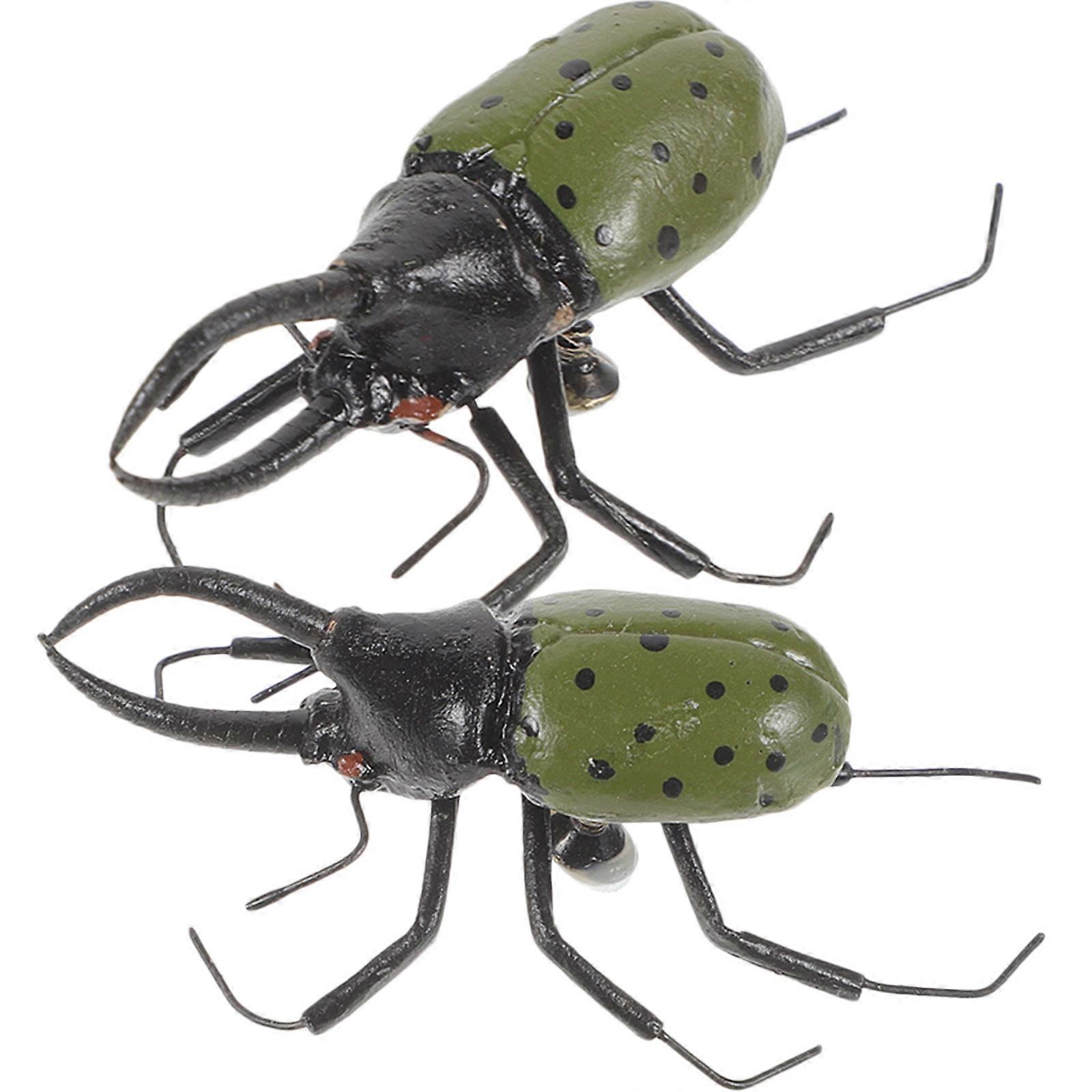 Educational Simulated Uang Model Insect Figurines for Kids 2Pcs Set