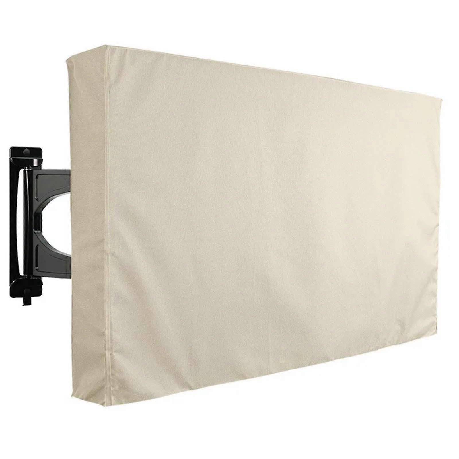 Outdoor TV Cover 4042 Inch Beige Weatherproof Waterproof Dustproof Screen Protector for Patio