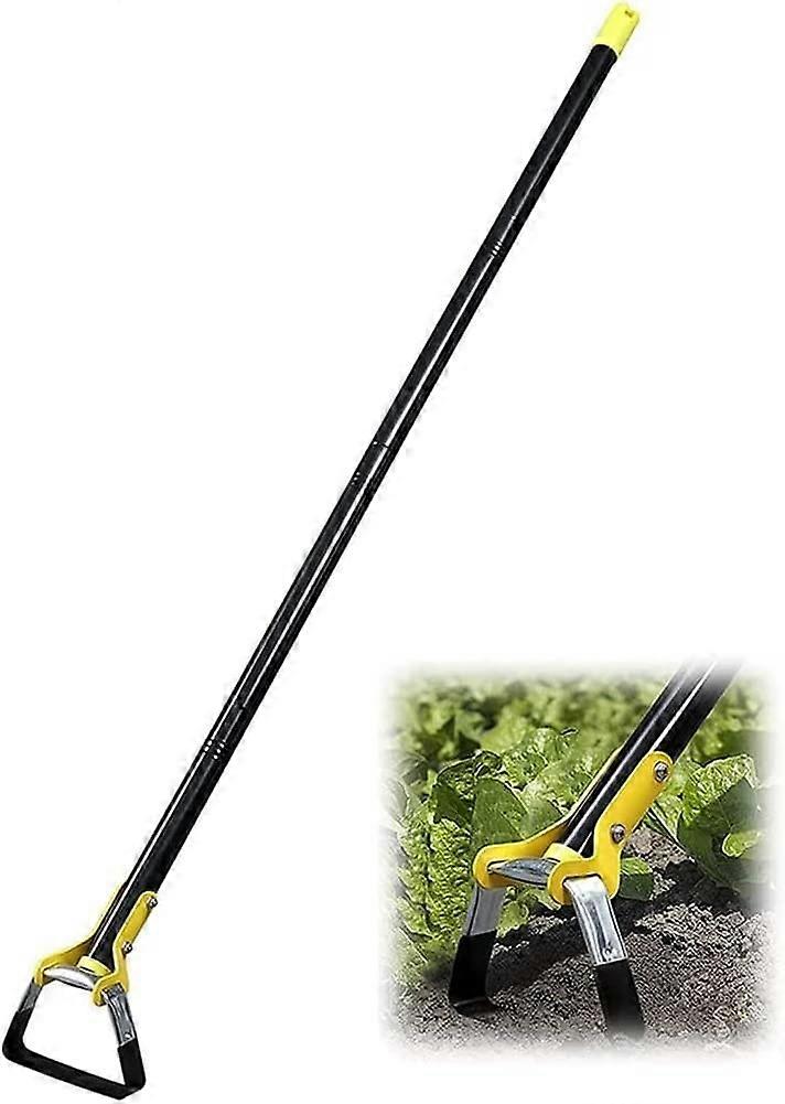 Adjustable Long Handle Stirrup Hoe for Efficient Weed Removal, Ergonomic Garden Hoe 2.4M