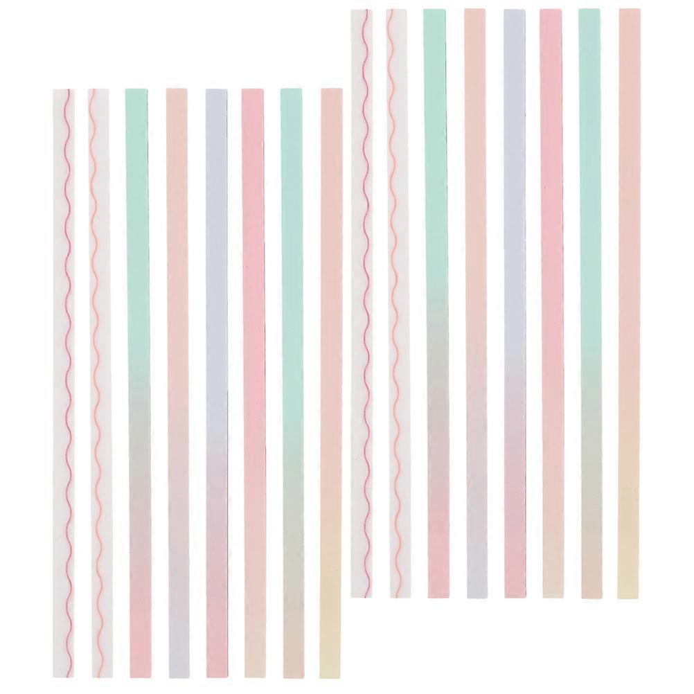 Sticky Page Markers Plastic Index Tabs Note-Taking Students Pattern Highlighting Text 2 Sets