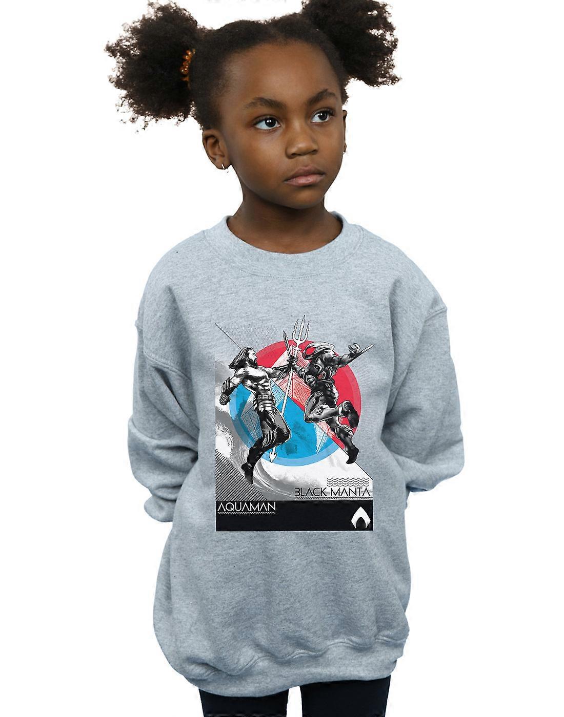 DC Comics filles Aquaman Vs Manta noir Sweatshirt
