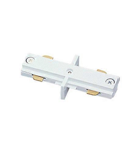 Satin Chrome T Connector for Track Lighting with Integrated Power Feed, 3Wire Single Circuit