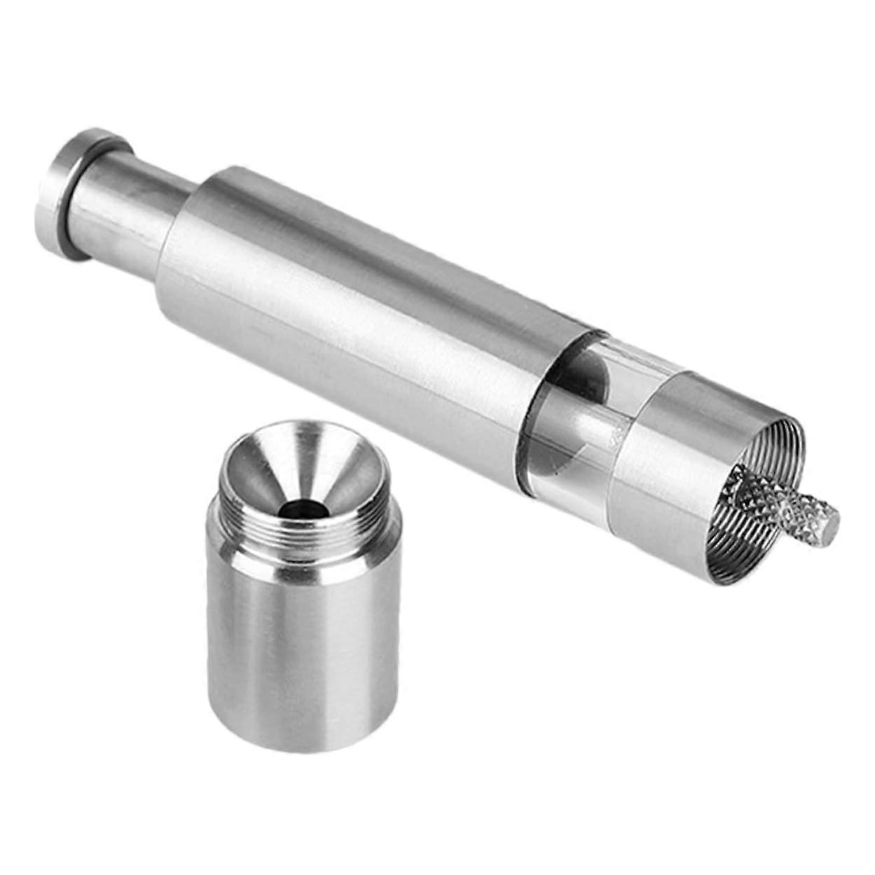 Manual Stainless Steel Pepper Grinder OneHanded Press Refillable Spice Mill for Kitchen Cooking