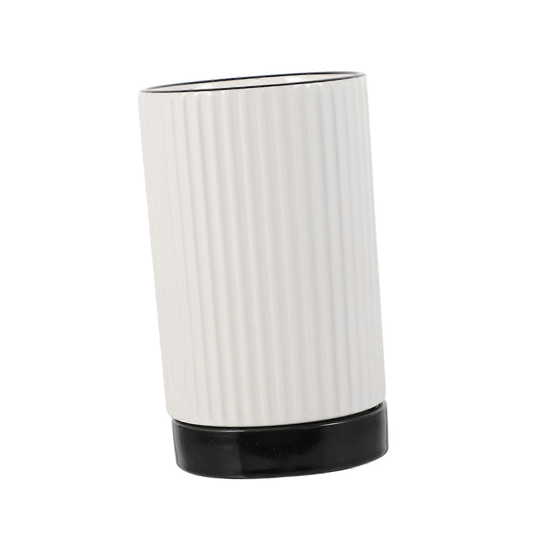 Ceramic Utensil Holder White Kitchen Organizer ScratchResistant Multipurpose Storage for Countertop