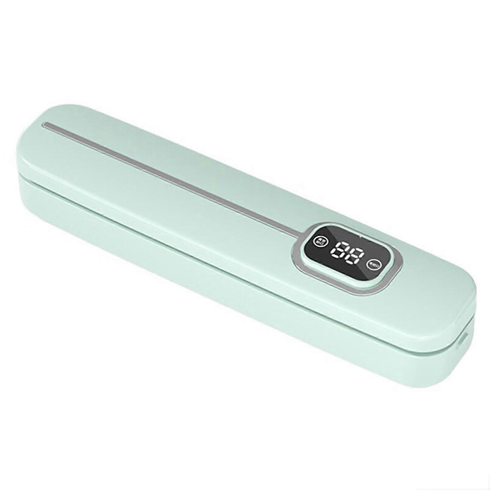 Vacuum Sealer Machine with 25cm Wide Seal Opening, 62kPa Suction, Automatic Digital Timer Green