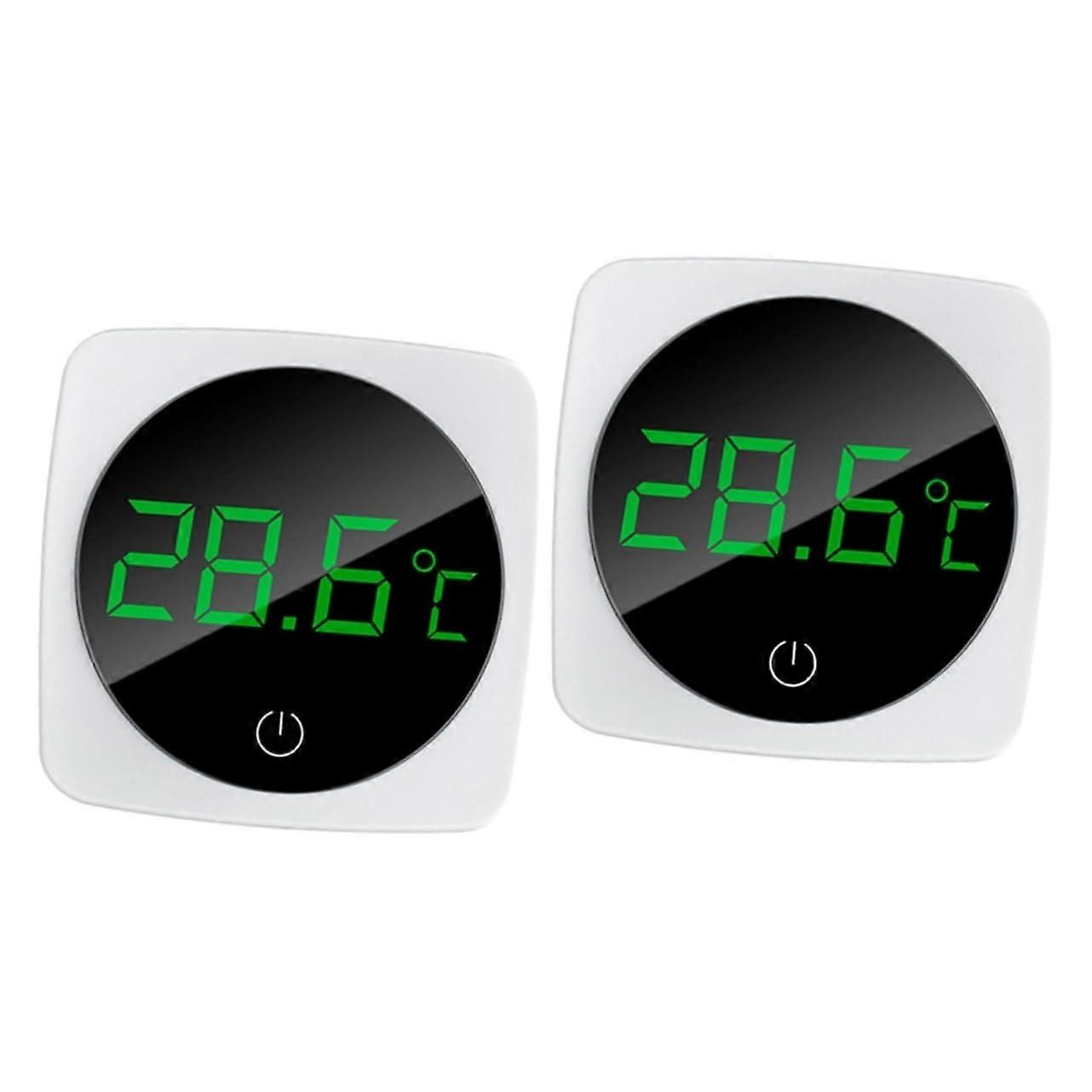 Aquarium Thermometer with Precision Sensor, Large LCD Display, StickOn Design, 2pcs