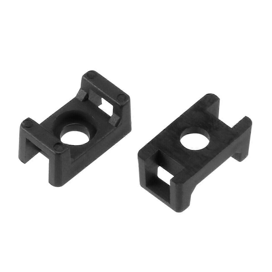 Cable Tie Mount Base Saddle Type Wire Holder Nylon 3.8mm Hole Black 46Pcs for Secure Wire Management