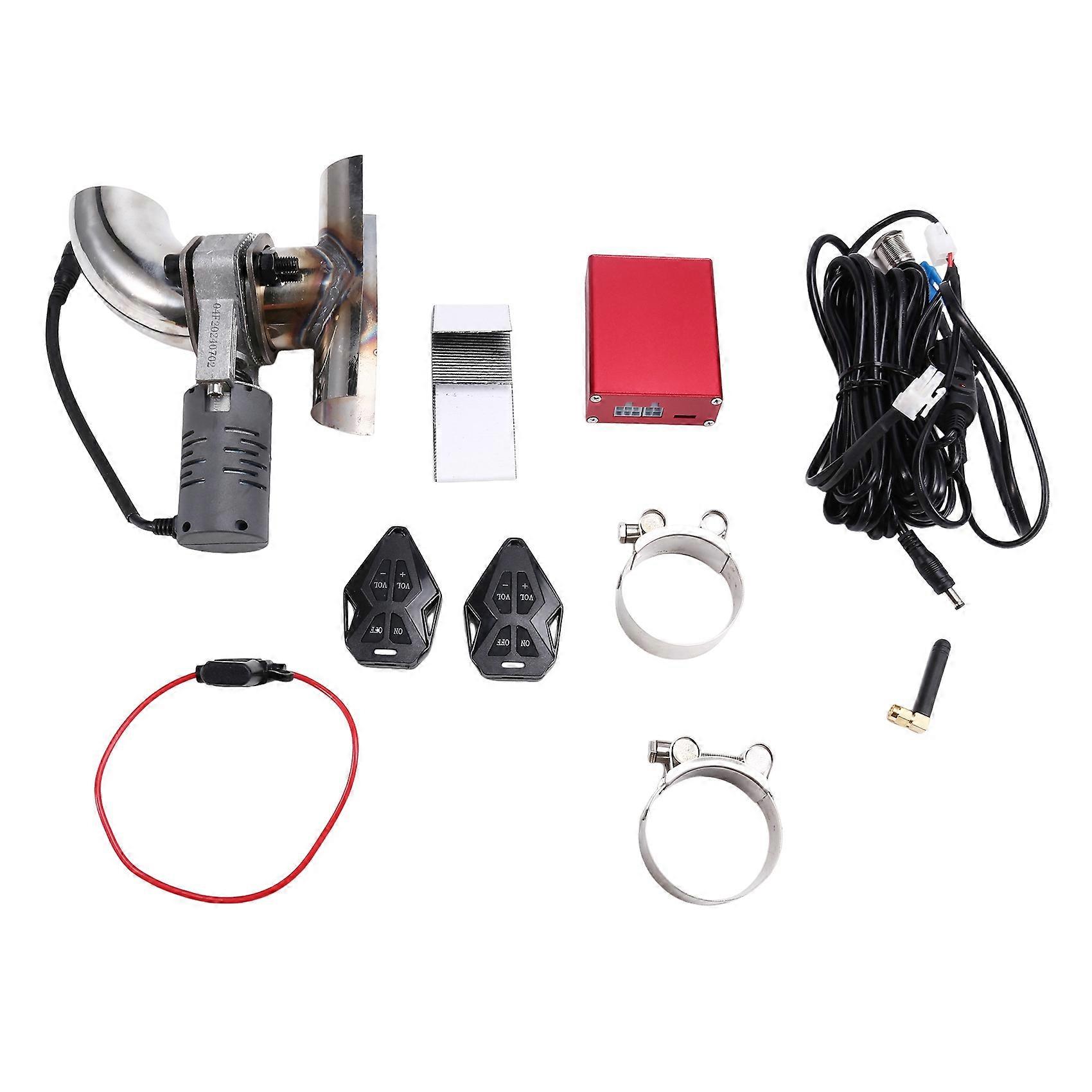 51mm Car Exhaust Sound Valve System Clamp Pipe Connect Remote Controller Switch Button Adjustable Modification Kit
