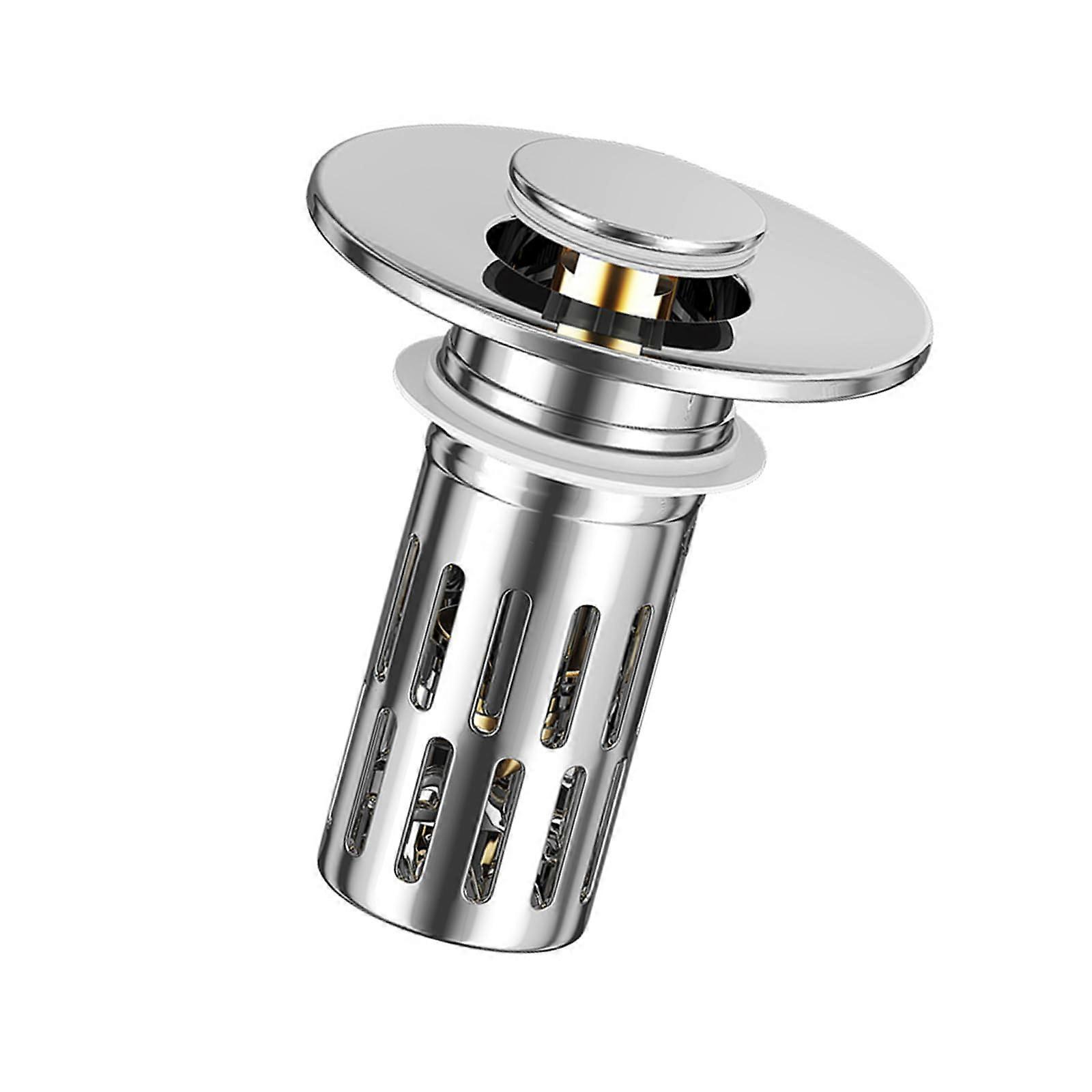 Sink Strainer AntiClogging Basket with LeakProof RustResistant Stopper for Kitchen and Bathroom