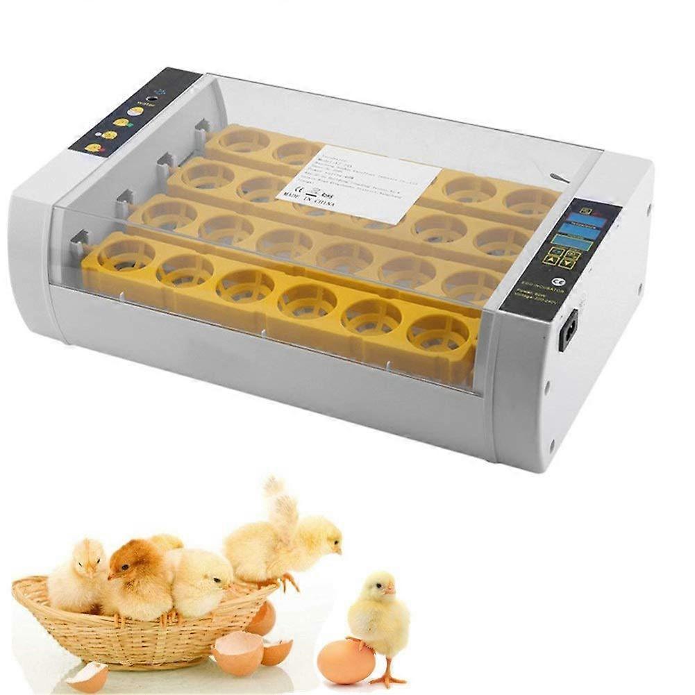 Automatic Egg Incubator 24 Eggs with Temperature and Humidity Control for Poultry Hatching