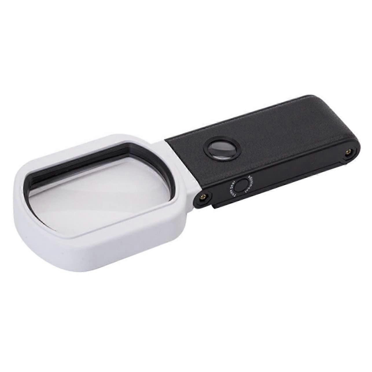 LED Magnifying Glass with LED Light Illumination, Foldable Handheld for Reading, Elderly,