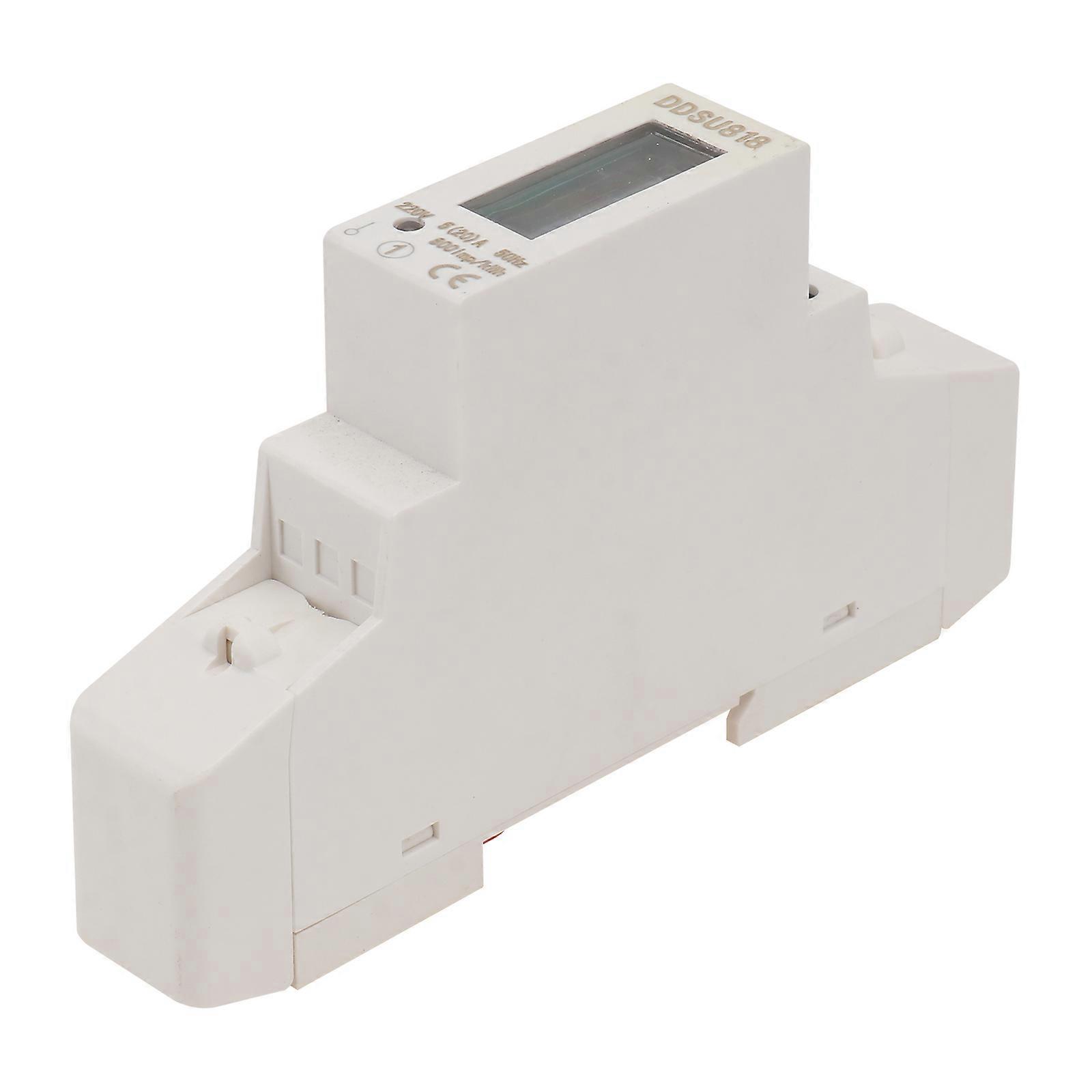 Electricity Usage Counter with High Overload Capability Suitable for Indoor Installation White 1Set