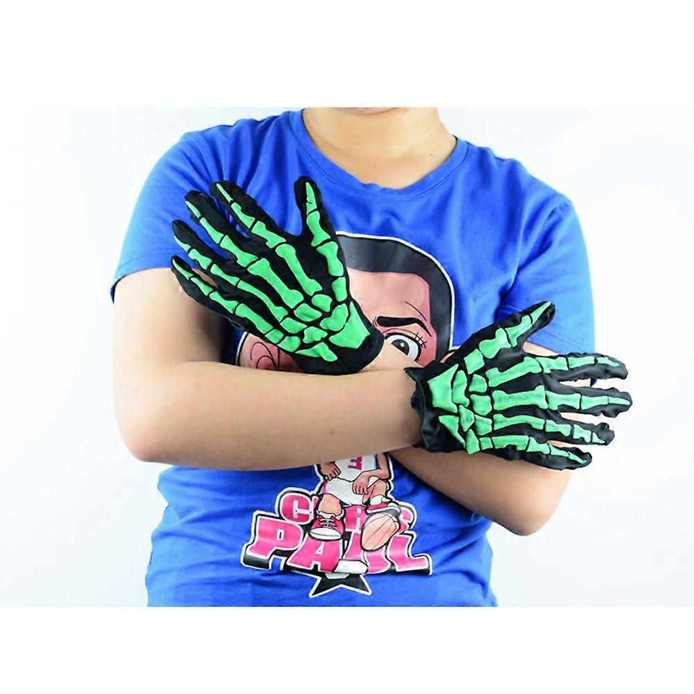 Finger Skeleton Gloves Skull Bone Gloves for Wearing 1Pair