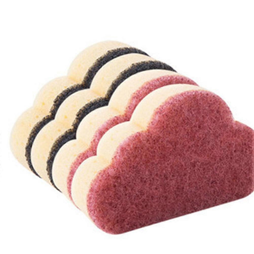 Practical Sponge Cloud Shaped for Cleaning 12Pcs Kitchen Cleaning Sponge Red