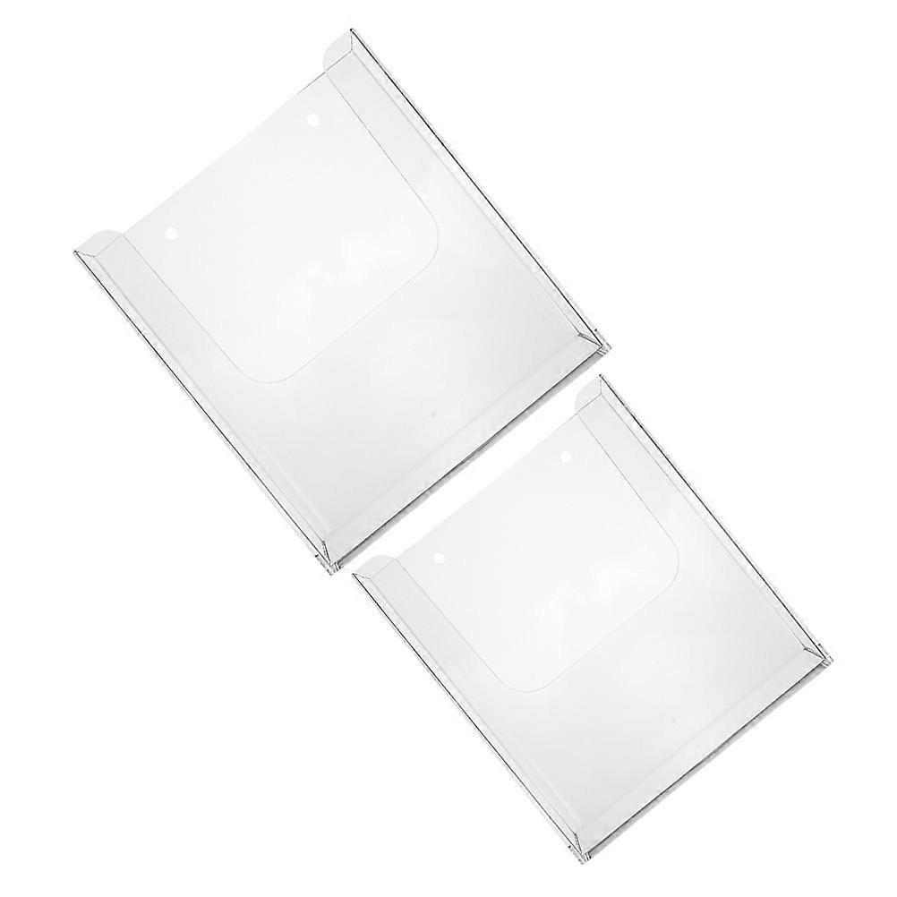 Acrylic Brochure Holder Wall Mount File Holder for Storage 6Pcs