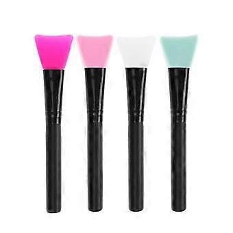 4pcs Flat Head Face Mask Brush Silicone Facial Hairless Brush Facial Mask Mud Body Lotion Butter Applicator Tools