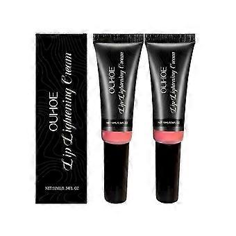 Lippenaufhellende Creme, peelt die Lippen, pflegt sie tiefenwirksam, spendet Feuchtigkeit und verbessert die Lippenfarbe, 10 g