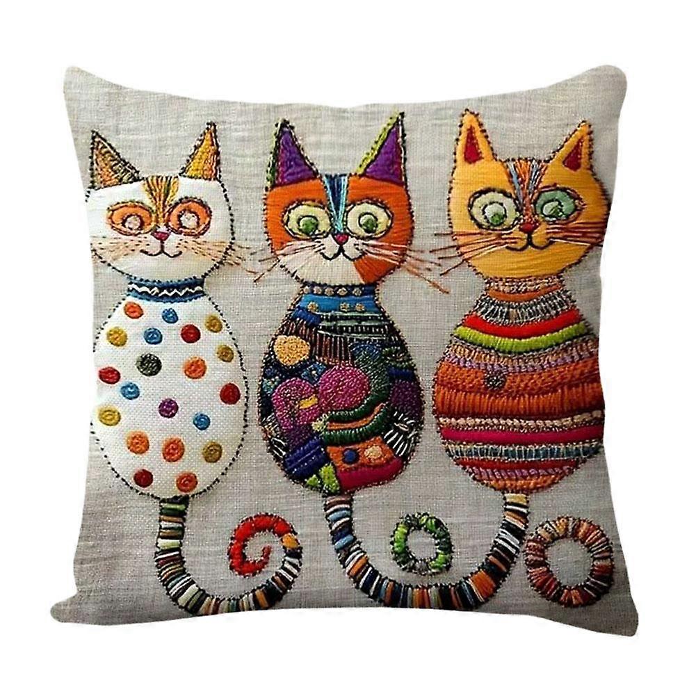 Short-pile Plush CAT Pillowcase
