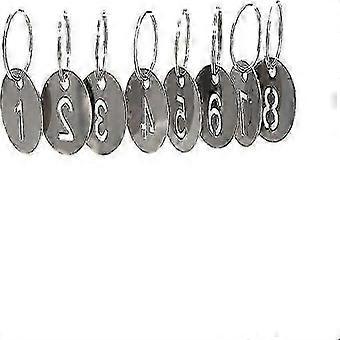 Stainless steel key tags 25mm hollowed number 20pcs