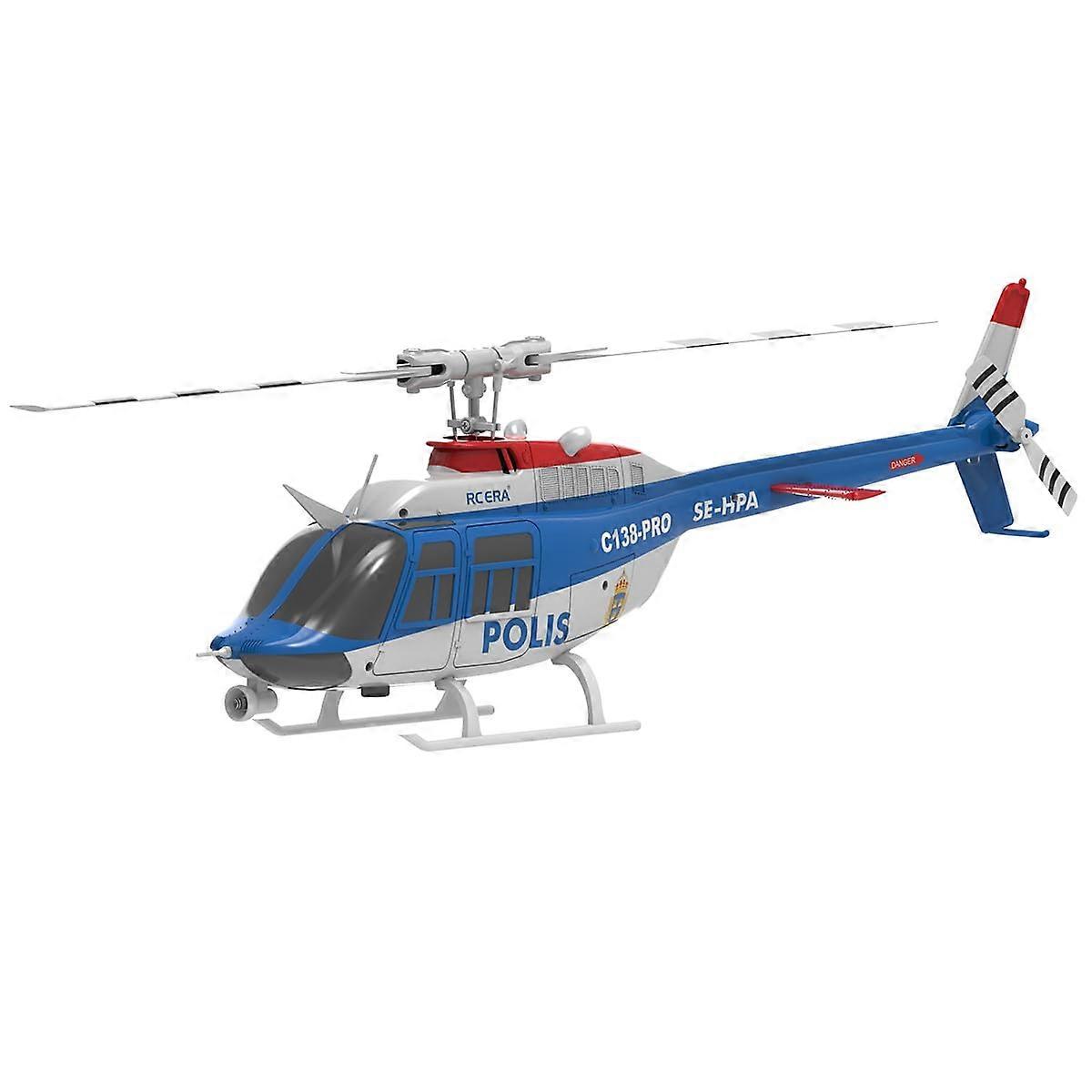 C138PRO 1/33 Scale Flybarless RC Helicopter with Optical Flow Stabilization, 6CH 3D Stunt RTF