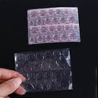 Nail Glue Tabs 240pcs Strong Jelly Double Sided Adhesive Pads 0.3mm Clear for Press On Nails