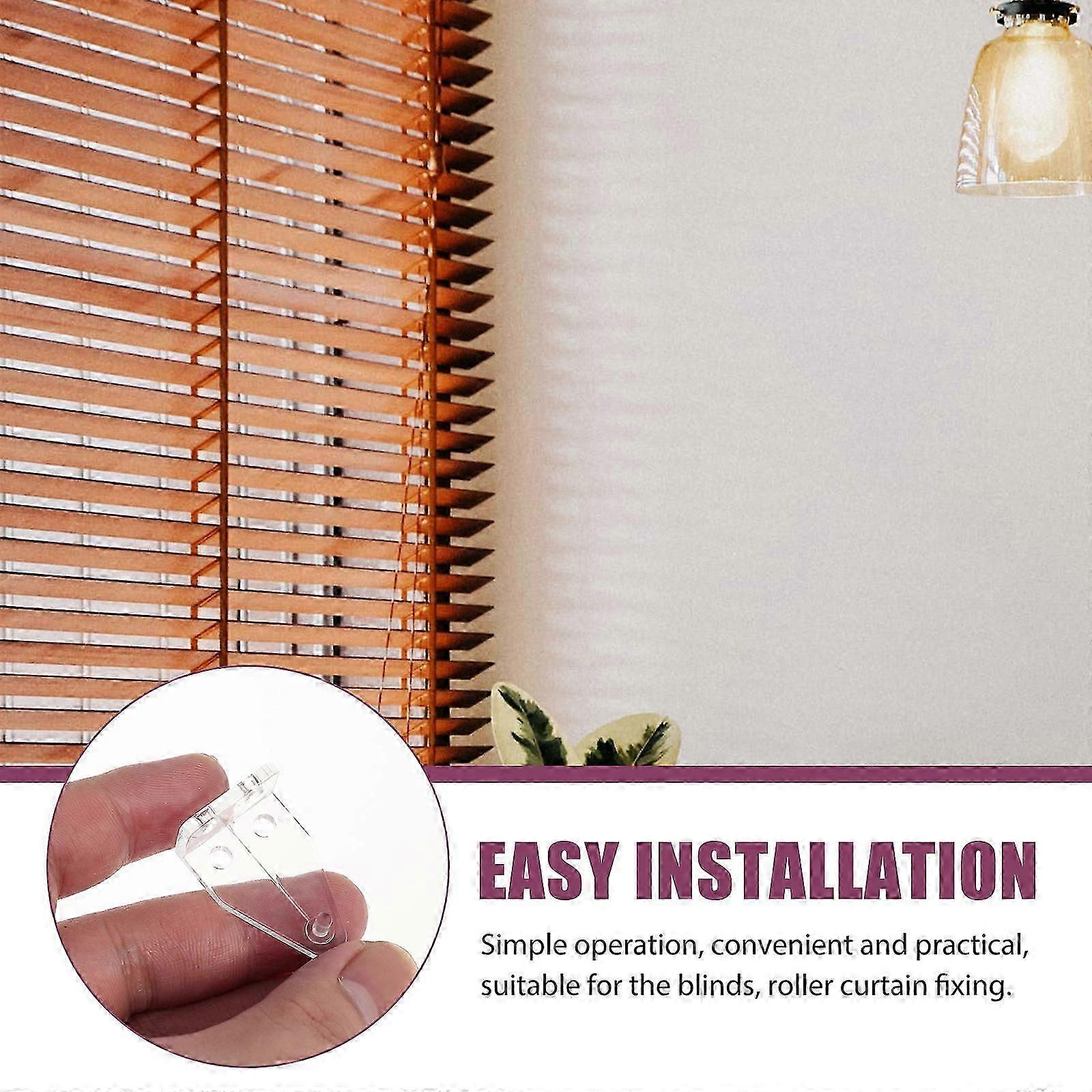 Blind Hold Down Brackets Pom Clear Blinds Hold Clips 8Pcs for Replacement