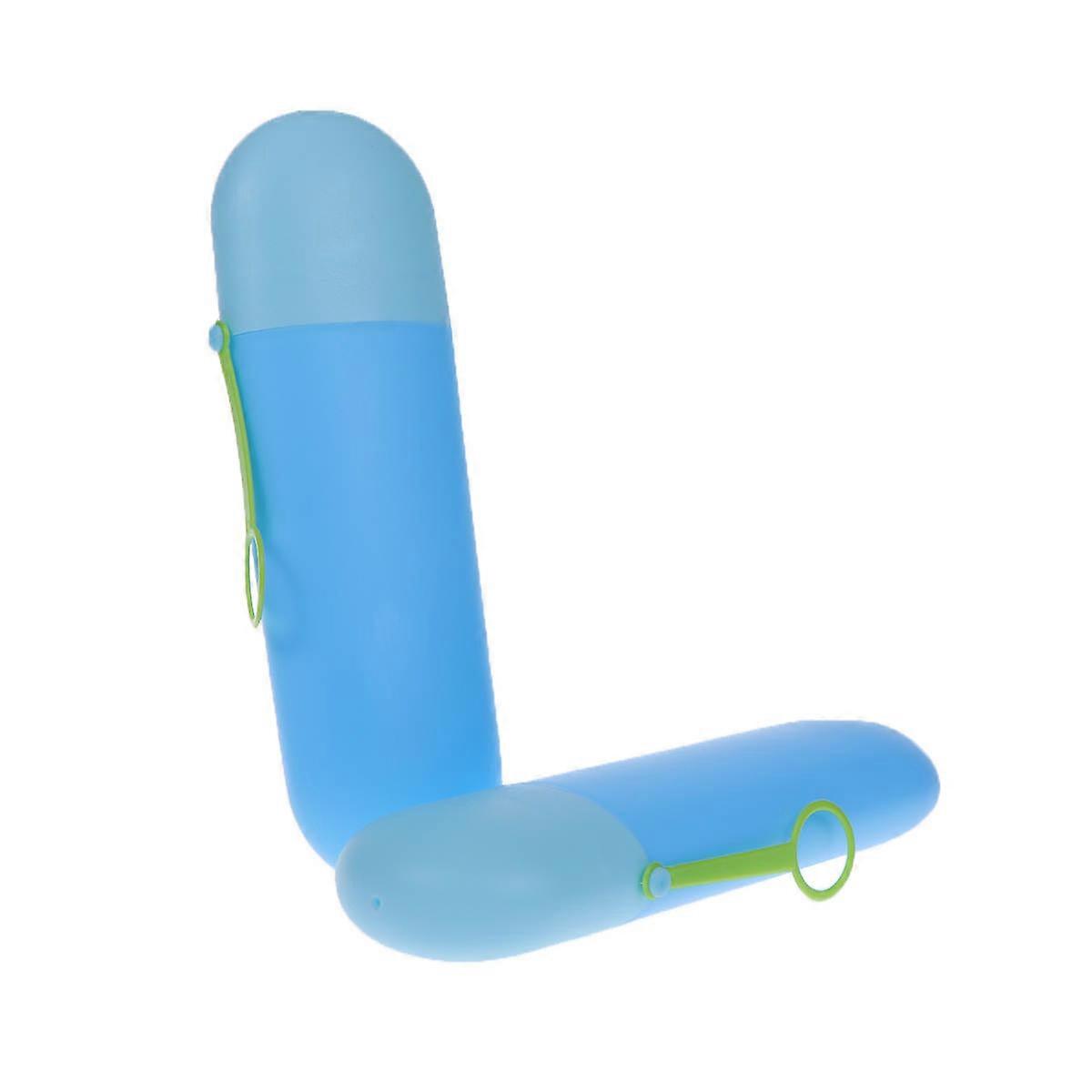 Plastic Toothbrush Storage Case Sky-Blue for Toothbrush Use 2Pcs