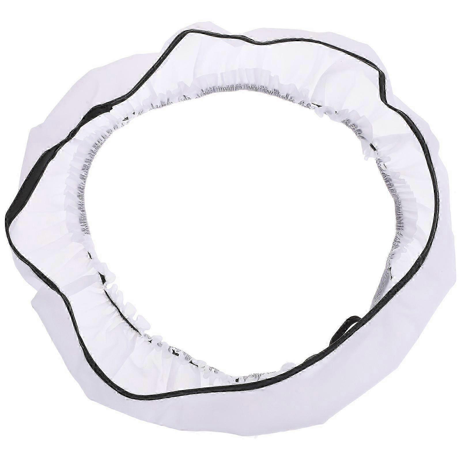 14 inch Foldable Ring Flash Diffuser Cover Speedlite Photography Video Light Softbox Diffuser for Fluorescent Flash Light (White)