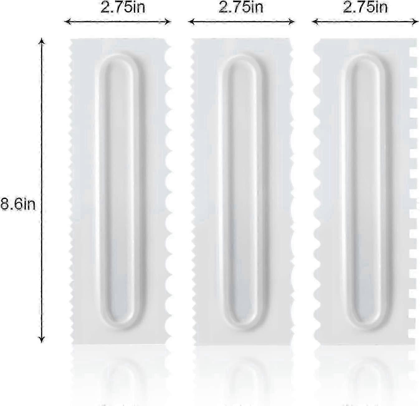 Cake Scraper 6pc,decorating Comb,plastic Sawtooth Cake Scraper Polishe