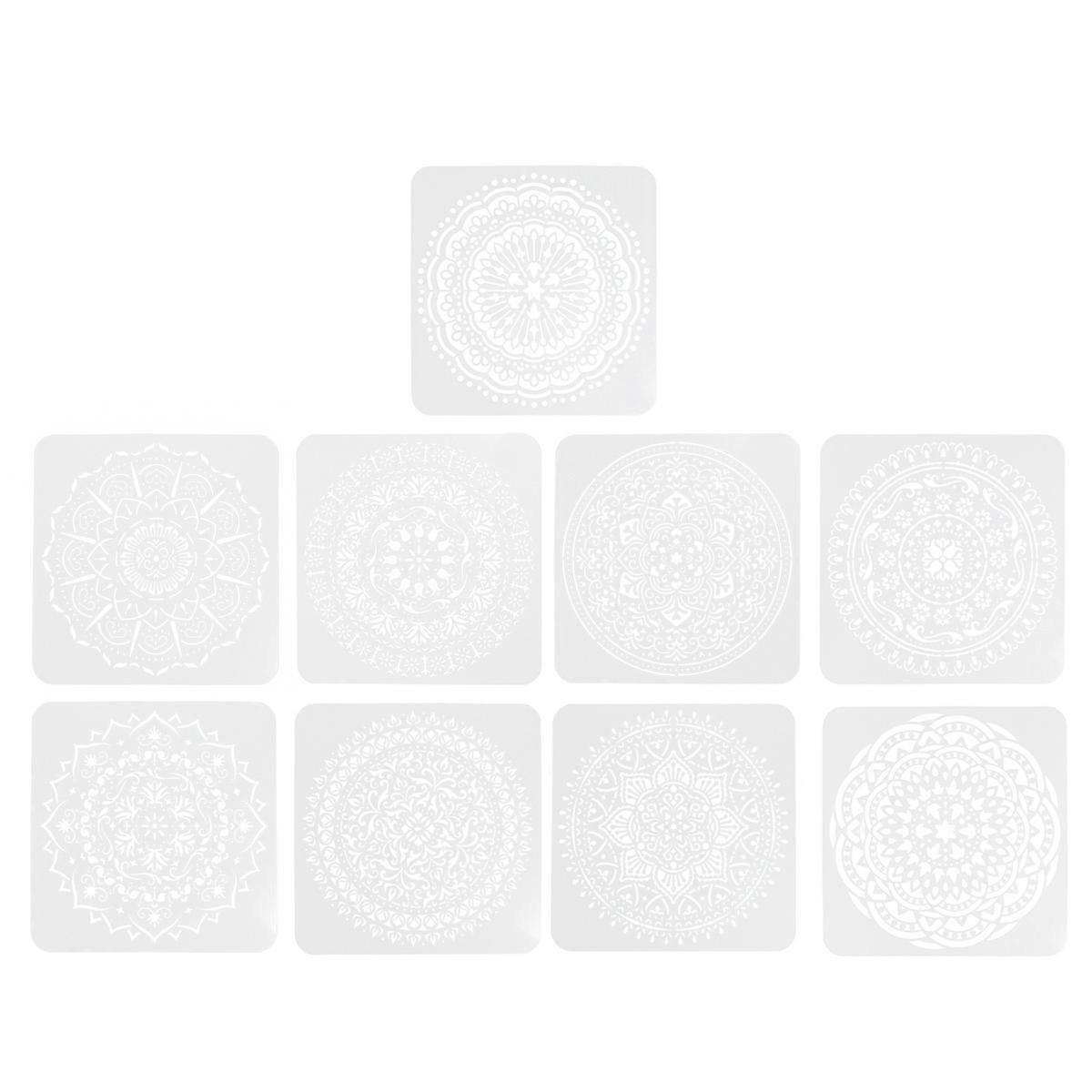 Creative Mandala Stencil for Painting Use 9 Sheets Mandala Dotting Kit