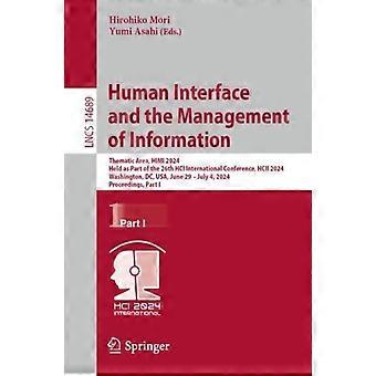 Interface humaine et gestion de l'information - Domaine thématique HIMI 2024 - Springer Nature B.V. - Livre broché